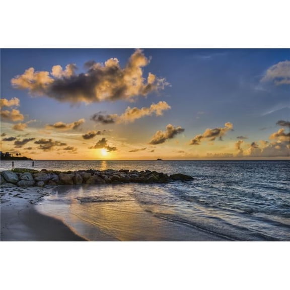 Posterazzi DPI12257037LARGE Sunset Over Dickenson Bay - St. Johns Antigua West Indies Poster Print - 36 x 24 in. - Large