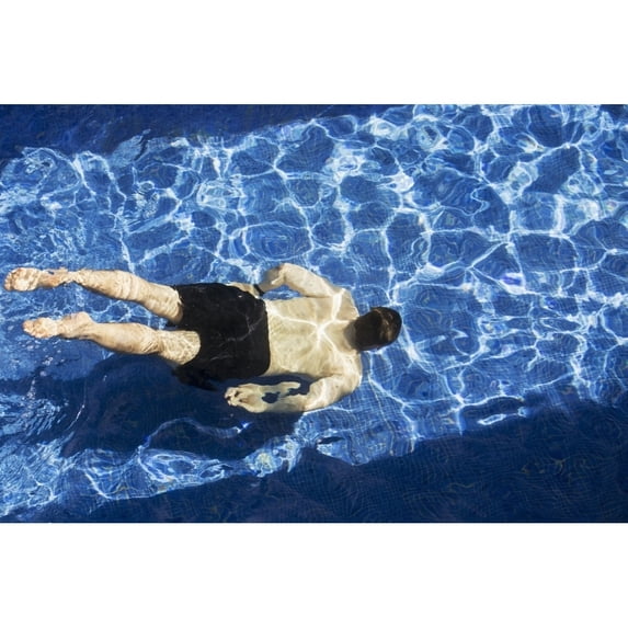 Posterazzi DPI12269296LARGE Male Swimming Under Water in Pool - Akumal Quintana Roo Mexico Poster Print - 38 x 24 in. - Large