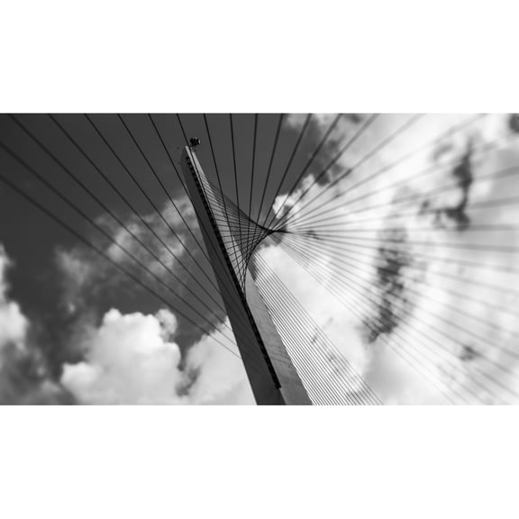 Posterazzi DPI12270094 The Chords of Jerusalem Bridge in The Late Afternoon - Jerusalem Israel Poster Print - 20 x 11 in.