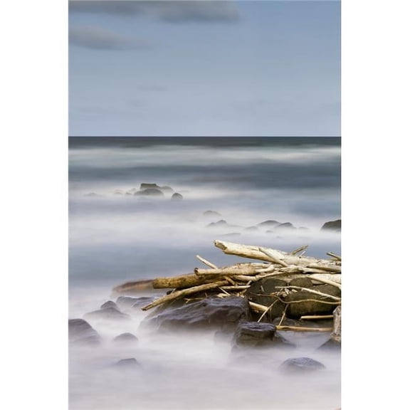 Posterazzi DPI12278679 Driftwood & Rocks Along The Coast of Lydgate Beach Park - Lydgate Kauai Hawaii United States of America Poster Print - 12 x 19 in.