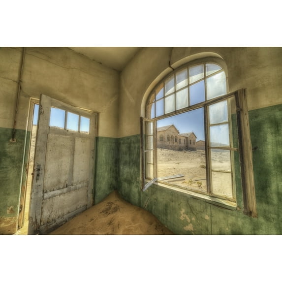 Posterazzi DPI12281421 Sand in The Rooms of A Colourful & Abandoned House - Kolmanskop Namibia Poster Print - 19 x 12 in.