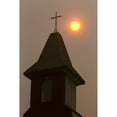 thumbnail image 1 of Posterazzi DPI12285194LARGE Silhouette of Church Steeple with Orange Sun Ball in a Hazy Sky - Calgary Alberta Canada Poster Print by Michael Interisano, 24 x 38 - Large, 1 of 3