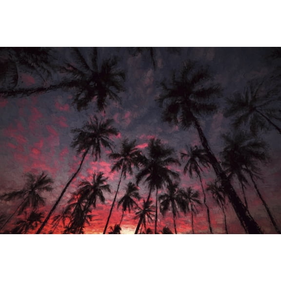Posterazzi DPI12285298 Sunrise At Puuhonua O Hnaunau National Historical Park Place of Refuge Kona Poster Print by Marion Owen, 19 x 12