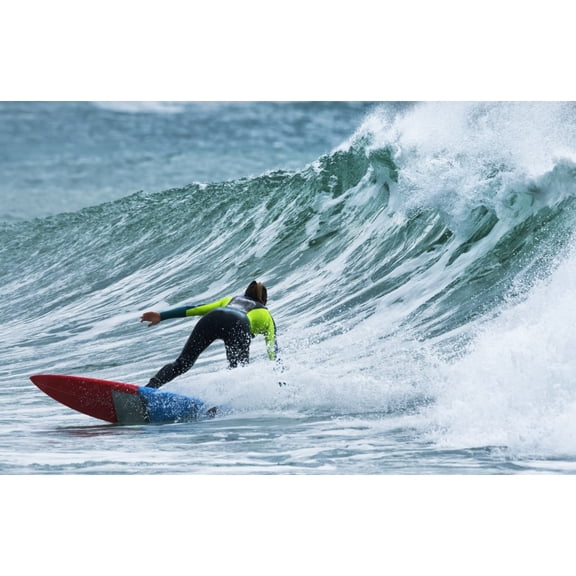 Posterazzi DPI12285308 Surfer Catching A Wave - Tarifa Cadiz Andalusia Spain Poster Print by Ben Welsh, 19 x 12