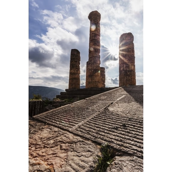 Posterazzi DPI12286642 Temple of Apollo - Delphi Greece Poster Print by Reynold Mainse, 12 x 19