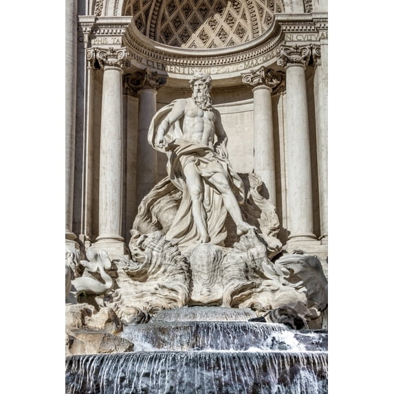 Posterazzi DPI12287019 Trevi Fountain - Rome Italy Poster Print by Reynold Mainse, 12 x 19