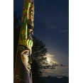 thumbnail image 1 of Posterazzi DPI12289657LARGE A Large Totem Pole Lit Up At Night in Sitka National Historic Park with The Moon & Clouds in The Background - Sitka Al Poster Print by Kevin Smith, 24 x 38 - Large, 1 of 4