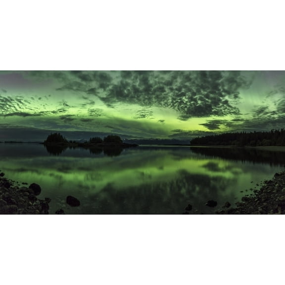 Posterazzi DPI12290808LARGE Northern Lights Above Sunshine Cove Lynn Canal Tongass National Forest Southeast Alaska Poster Print by John Hyde, 42 x 22 - Large