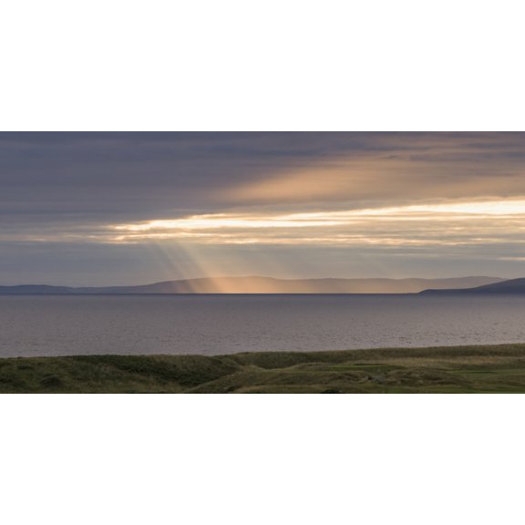 Posterazzi DPI12302862 Sunlight Shining Through Clouds Onto The Coastline - Turnery Scotland Poster Print by Keith Levit, 22 x 11