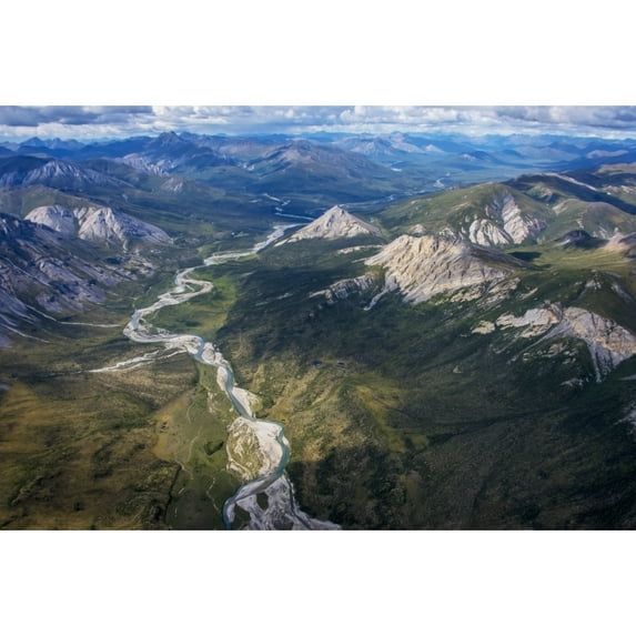 Posterazzi DPI12303356 Aerial View of The Brooks Range in Summer Anwr Alaska Poster Print by Cathy Hart, 18 x 12
