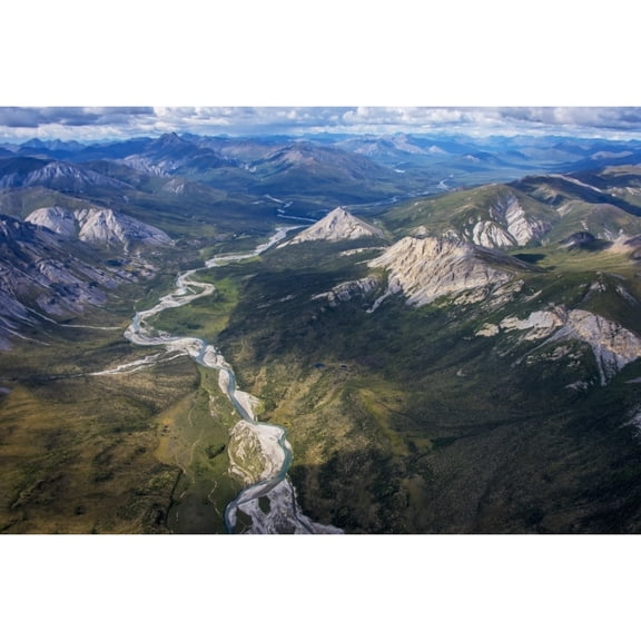 Posterazzi DPI12303356 Aerial View of The Brooks Range in Summer Anwr Alaska Poster Print by Cathy Hart, 18 x 12