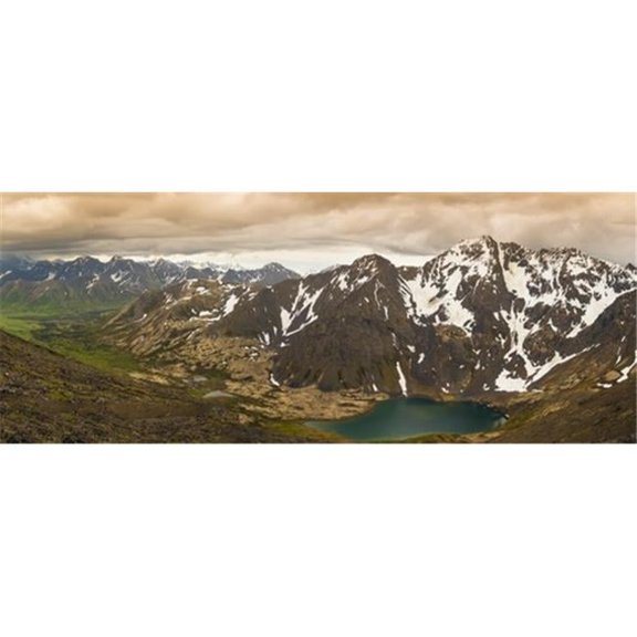 Posterazzi DPI12305273LARGE A Panoramic View of Skip Lake & Valley from Ship Pass in The Chugach State Park Near Anchorage Southcentral Alaska S 3 Poster Print by Michael Jones, 36 x 14 - Large