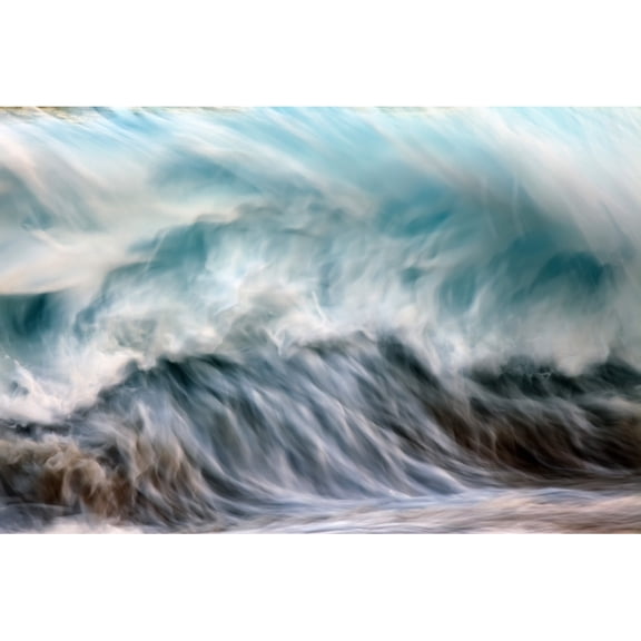 Posterazzi DPI12305500 Ocean Wave Blurred by Motion - Hawaii United States of America Poster Print by Vince Cavataio, 19 x 12