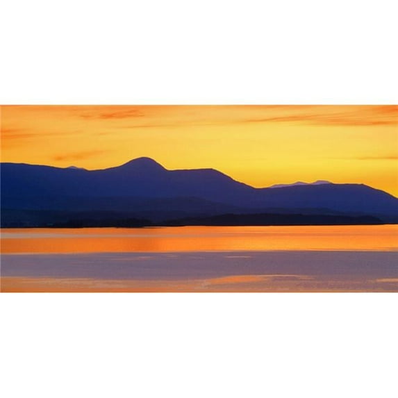 Posterazzi DPI1769157 Sunset & Mountain Silhouette Poster Print by Raven Regan, 20 x 9