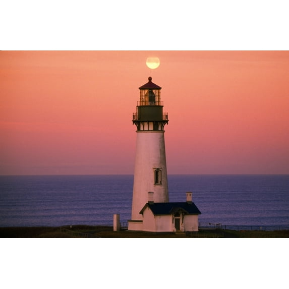Posterazzi DPI1788444 Sunset Over Lighthouse Poster Print by Natural Selection Craig Tuttle, 18 x 12