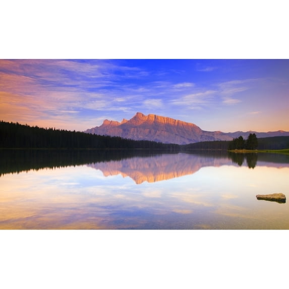 Posterazzi DPI1792036 Mount Rundle Alberta Canada Poster Print by Carson Ganci, 18 x 10