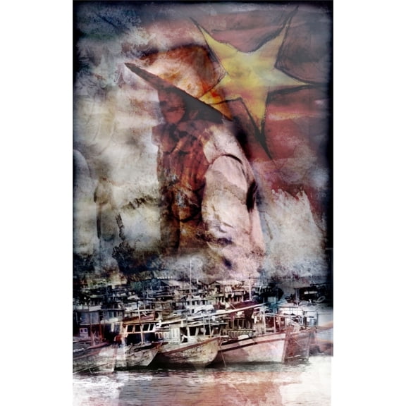 Posterazzi DPI1796703LARGE Composite On North Vietnam Poster Print by Design Pics Eye Traveller, 24 x 38 - Large