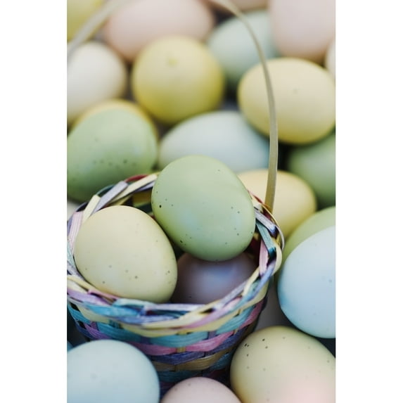 Posterazzi DPI1796811 Easter Eggs & Basket Poster Print by Darren Greenwood, 12 x 18