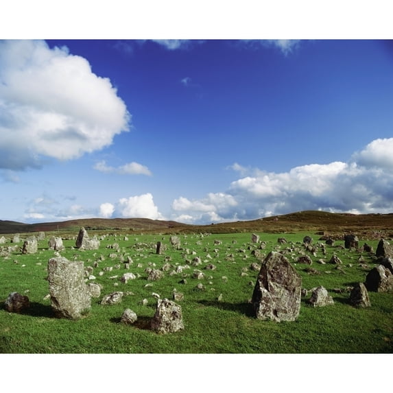 Posterazzi DPI1797530LARGE Stone Circles On A Landscape Beaghmore Stone Circles Cookstown County Tyrone Northern Ireland Poster Print by The Irish Image Collection, 34 x 26 - Large