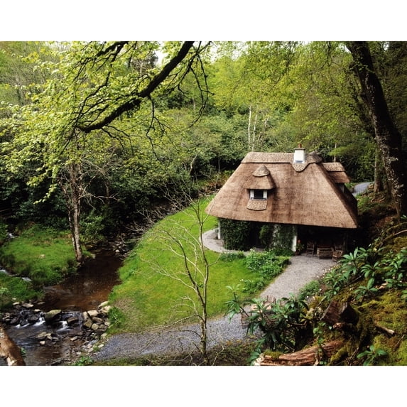Posterazzi DPI1798276LARGE Cottage Ornee Tearoom Kilfane Glen Co Kilkenny Ireland Poster Print by The Irish Image Collection, 30 x 24 - Large