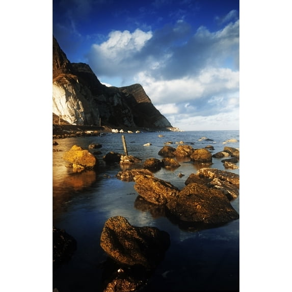 Posterazzi DPI1798544LARGE Rocks in The Sea County Antrim Northern Ireland Poster Print by The Irish Image Collection, 22 x 36 - Large