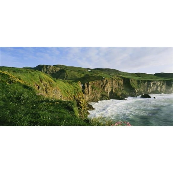 Posterazzi DPI1798791 High Angle View of A Coast County Antrim Northern Ireland Poster Print by The Irish Image Collection, 31 x 14