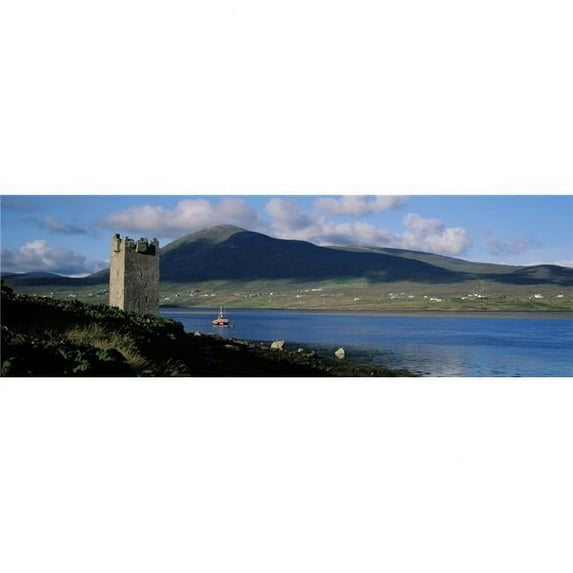 Posterazzi DPI1799732LARGE Castle On The Coast Kildownet Castle Achill Island County Mayo Republic of Ireland Poster Print by The Irish Image Collection, 44 x 14 - Large