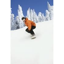 Posterazzi DPI1801462 Snowboarder Going Down Snowy Hill Poster Print by Leah Hammond, 11 x 17