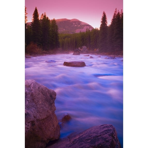 Posterazzi DPI1801594 Maligne River Through The Rocky Mountains Poster Print by Corey Hochachka, 11 x 17