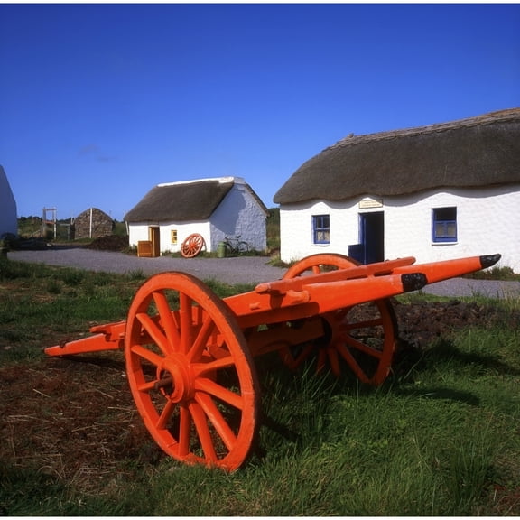 Posterazzi DPI1802352LARGE Kerry Bog Village Museum Glenbeigh Co Cork Ireland - Traditional Cottage Poster Print by The Irish Image Collection, 24 x 24 - Large