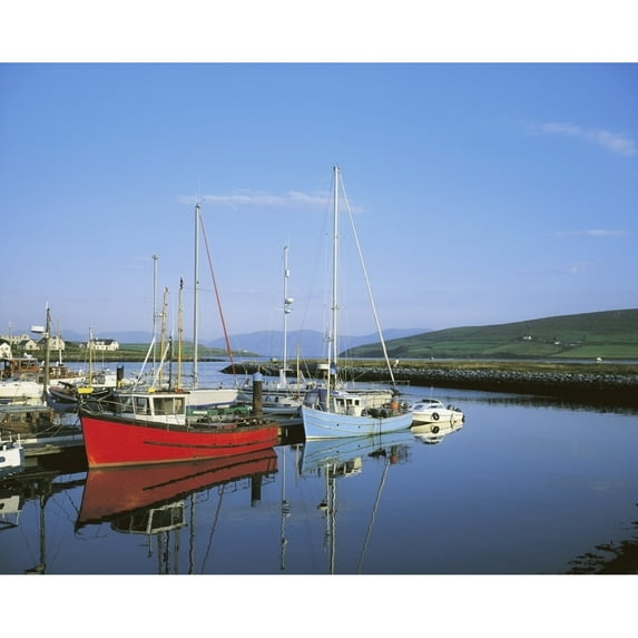 Posterazzi DPI1803210LARGE Dingle Peninsula Dingle Harbour Poster Print by The Irish Image Collection, 34 x 26 - Large