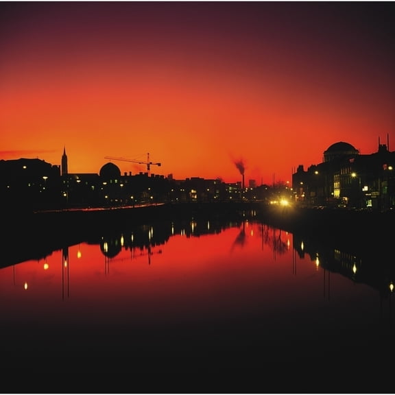 Posterazzi DPI1803494LARGE River Liffey Dublin Co Dublin Ireland Poster Print by The Irish Image Collection, 24 x 24 - Large