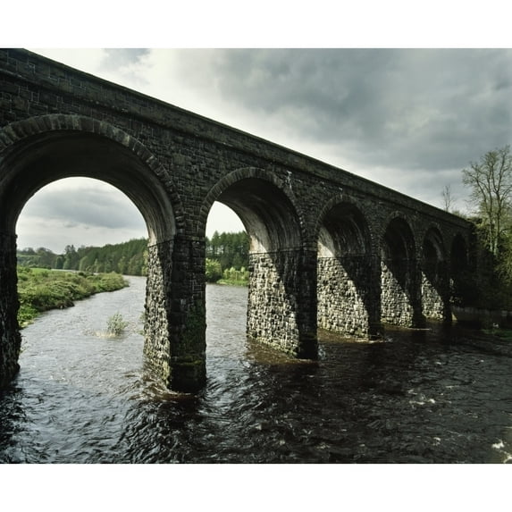 Posterazzi DPI1803615LARGE Randalstown Co Antrim Ireland Disused 19th Century Railway Viaduct Poster Print by The Irish Image Collection, 32 x 26 - Large