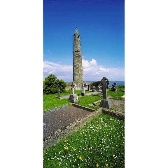 Posterazzi DPI1804604LARGE Ardmore Round Tower Ardmore Co Waterford Ireland - 12th Century Round Tower Poster Print by The Irish Image Collection, 21 x 44 - Large