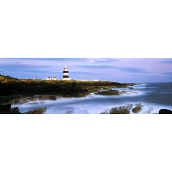 Posterazzi DPI1804613 Hook Head Lighthouse Co Wexford Ireland - Lighthouse On The Atlantic Poster Print by The Irish Image Collection, 34 x 11