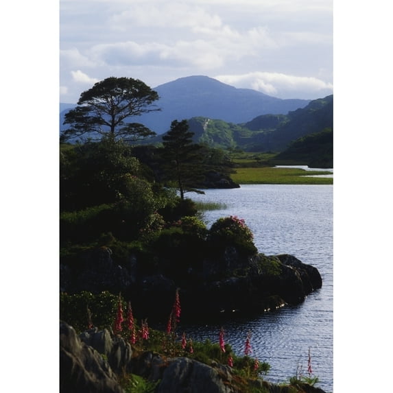 Posterazzi DPI1806741 Upper Lake Killarney Co Kerry Ireland - Lake with Mountain in The Distance Poster Print by The Irish Image Collection, 12 x 18