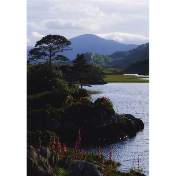 Posterazzi DPI1806741LARGE Upper Lake Killarney Co Kerry Ireland - Lake with Mountain in The Distance Poster Print by The Irish Image Collection, 24 x 36 - Large