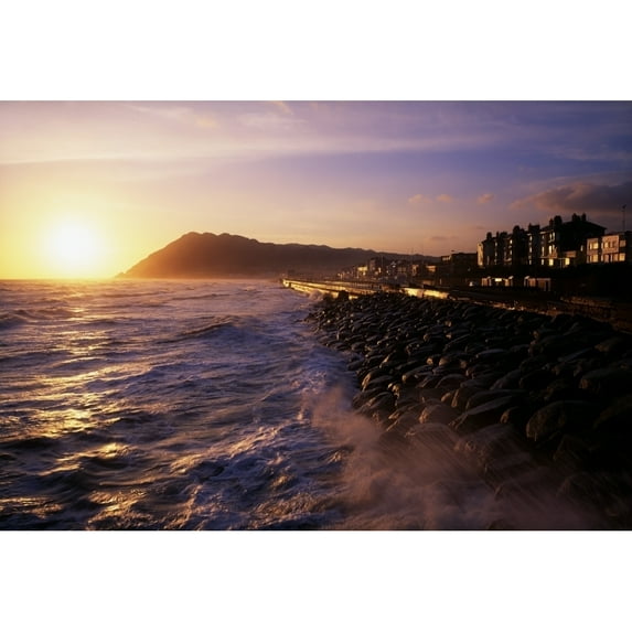 Posterazzi DPI1810943LARGE Bray Promenade Co Wicklow Ireland Poster Print by The Irish Image Collection, 36 x 24 - Large