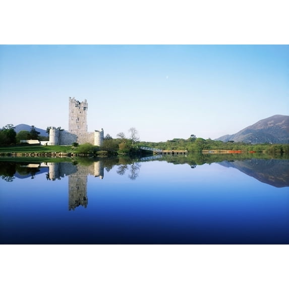 Posterazzi DPI1810951LARGE Lough Leane Ross Castle Killarney National Park County Kerry Ireland Poster Print by The Irish Image Collection, 36 x 24 - Large
