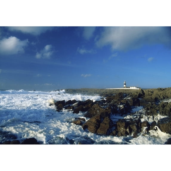 Posterazzi DPI1820675 Tory Island County Donegal Ireland - Seascape with Lighthouse in The Distance Poster Print by Richard Cummins, 18 x 12
