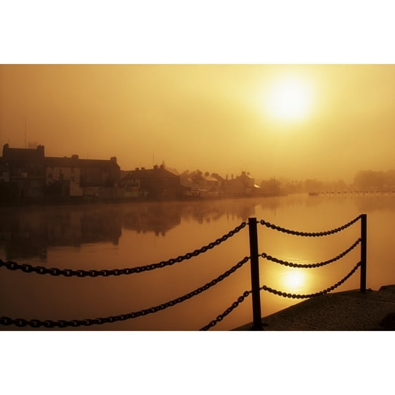 Posterazzi DPI1820796 Athlone County Westmeath Ireland - Dock At Dawn Poster Print by Richard Cummins, 18 x 12