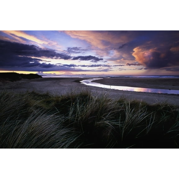 Posterazzi DPI1829274 Sunset Over Beach Poster Print by Gareth McCormack, 18 x 12