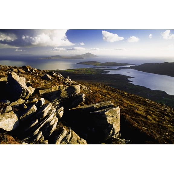 Posterazzi DPI1829286LARGE Rocky Vista of Shoreline Poster Print by Gareth McCormack, 36 x 24 - Large