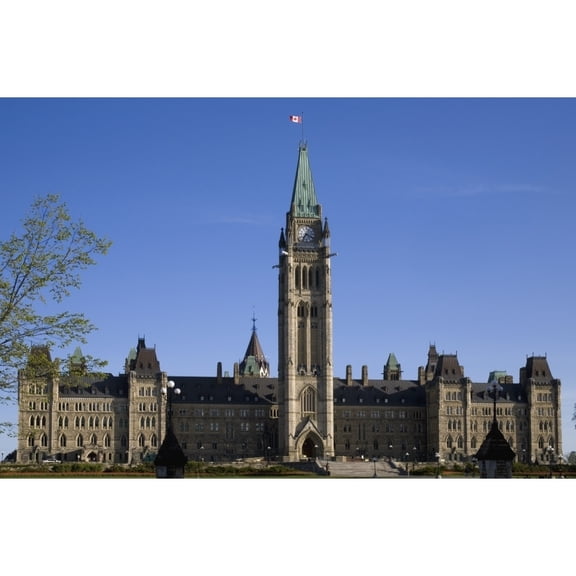 Posterazzi DPI1831044 Peace Tower Parliament Building Ottawa Ontario Canada Poster Print by David Chapman, 18 x 12