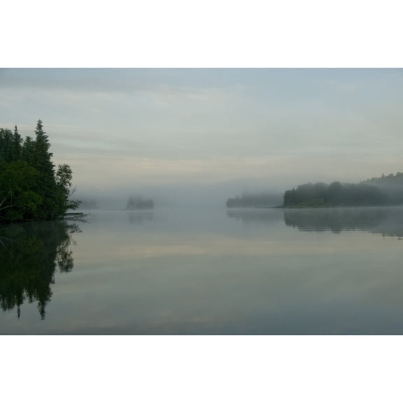 Posterazzi DPI1837447 Lake of The Woods Ontario Canada - View Across Lake At Sunrise Poster Print, 19 x 12