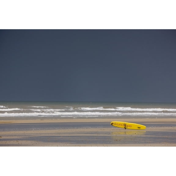 Posterazzi DPI1837623 East Riding Yorkshire England - Surf Rescue Board Lying On The Foreshore Poster Print, 18 x 12
