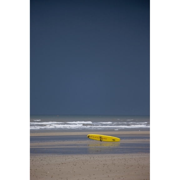 Posterazzi DPI1837628LARGE East Riding Yorkshire England - Surf Rescue Board Lying On The Foreshore Poster Print, Large - 24 x 36