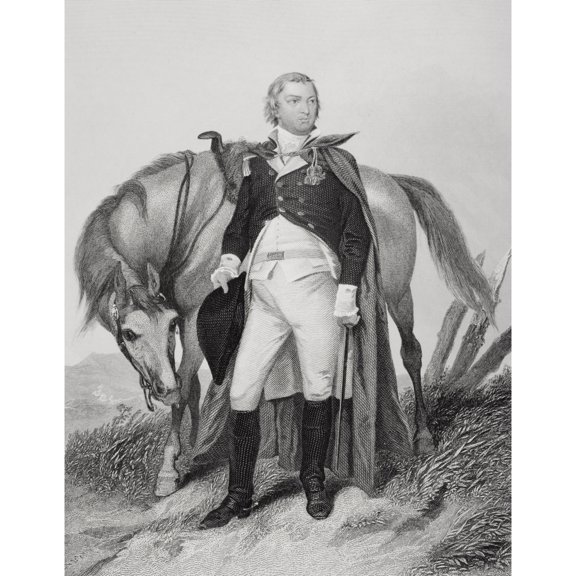 Posterazzi DPI1838837LARGE Nathanael Greene 1742-1786 American General During American Revolution From Painting by Alonzo Chappel Print, Large - 24 x 32