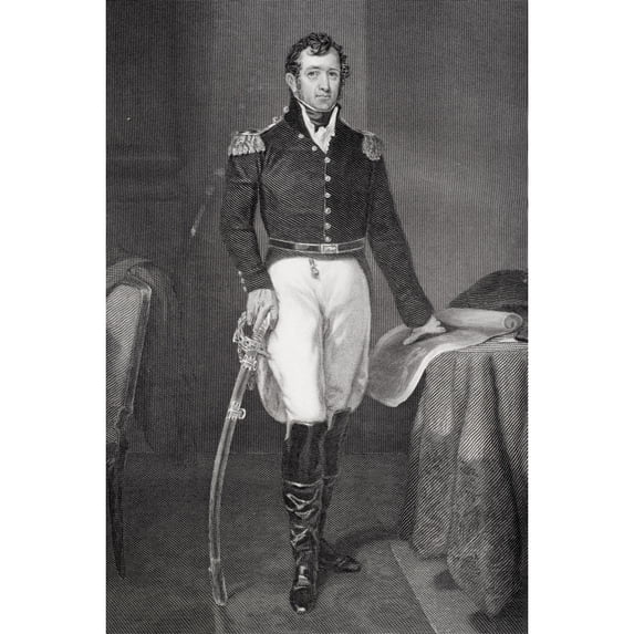 Posterazzi DPI1838844LARGE Jacob Brown 1775 - 1828 American General in The War of 1812 From Painting by Alonzo Chappel Poster Print, Large - 22 x 34