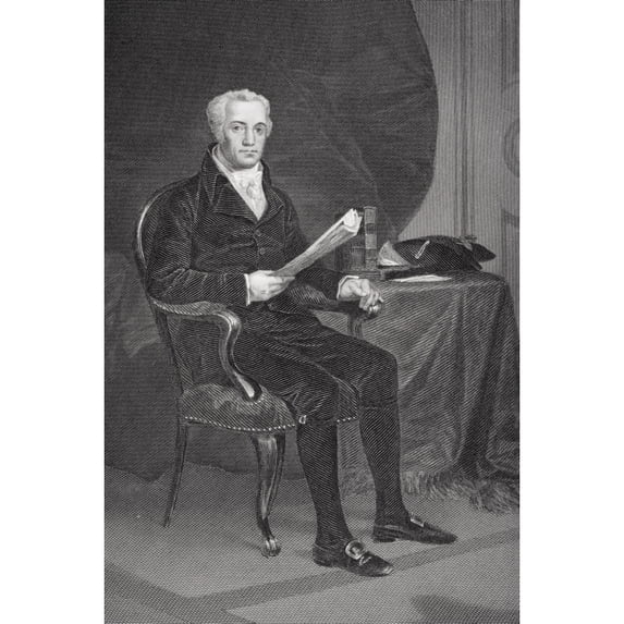Posterazzi DPI1838854 Joel Barlow 1754-1812 American Writer & Poet. Author of The Hasty Pudding From Painting by Alonzo Chappel Poster Print, 11 x 17
